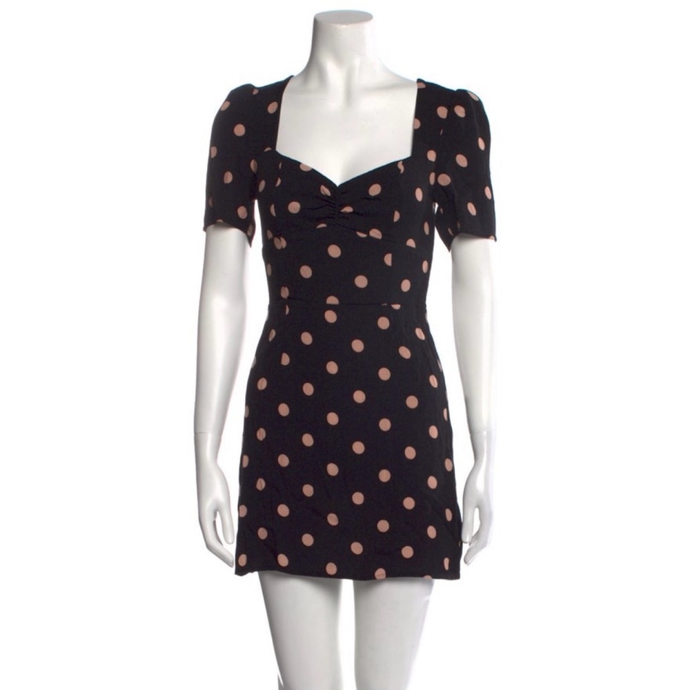 Reformation Polka Dot Black Dress S